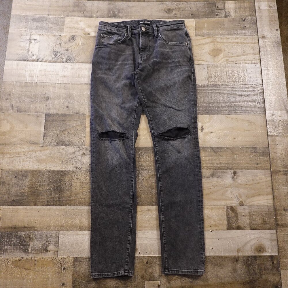Mavi Jake Slim Leg‎ Jeans Men’s 31x34 Black Distressed Stretch Denim